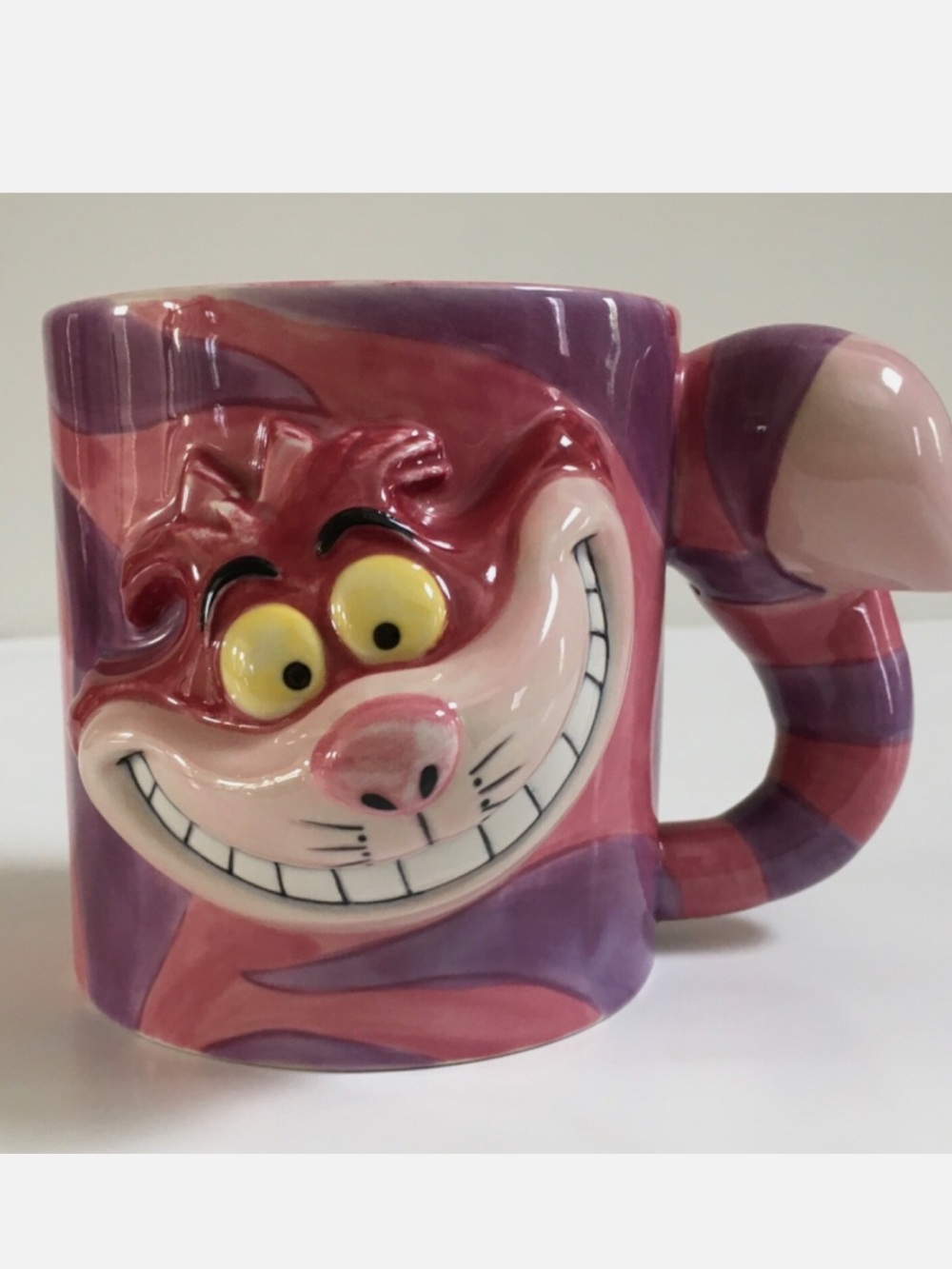 💗 Alice In Wonderland Cheshire Cat 3D Coffee Mug Disney Store 25th Anniversary